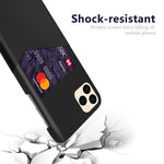 with Card Holder Cloth + PU Leather Coated PC Cover for iPhone 12 Pro / 12