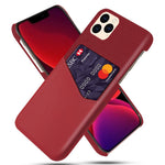 with Card Holder Cloth + PU Leather Coated PC Cover for iPhone 12 Pro / 12