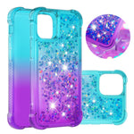 Shockproof Gradient Glitter Powder Quicksand TPU Case for iPhone 12 mini