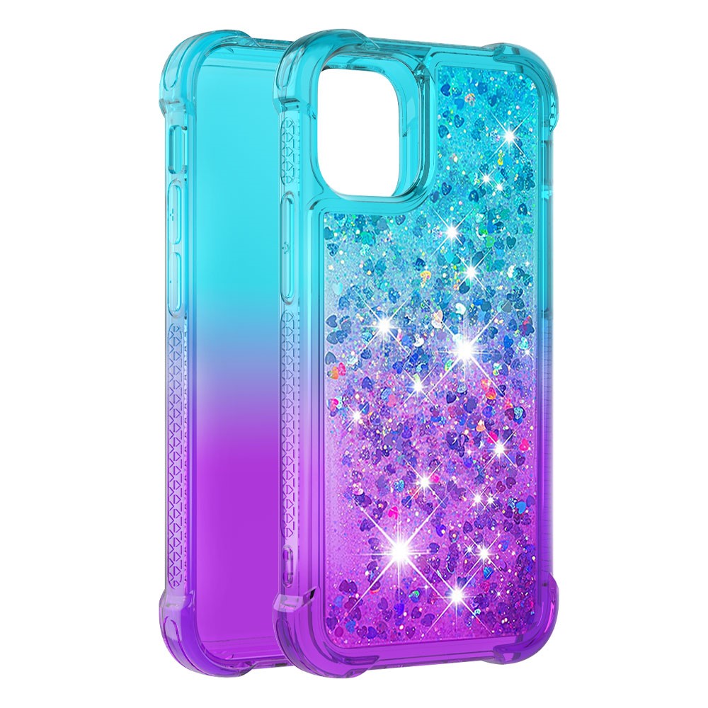 Shockproof Gradient Glitter Powder Quicksand TPU Case for iPhone 12 mini