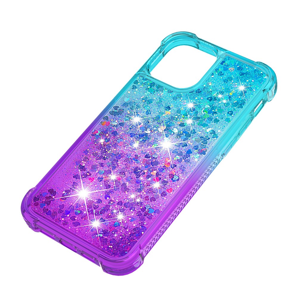 Shockproof Gradient Glitter Powder Quicksand TPU Case for iPhone 12 mini
