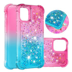Shockproof Gradient Glitter Powder Quicksand TPU Case for iPhone 12 mini
