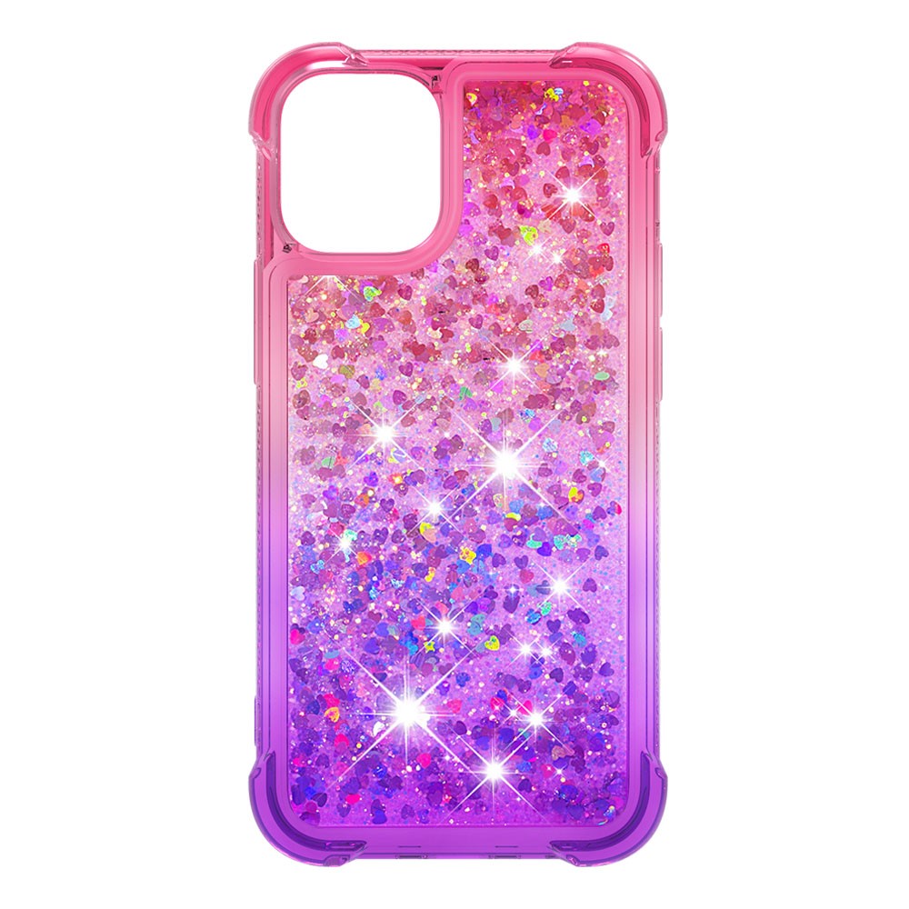 Stødsikker TPU-bagcover med glitterpulver og kviksandseffekt til iPhone 12 Pro Max 6.7 tommer