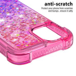 Stødsikker TPU-bagcover med glitterpulver og kviksandseffekt til iPhone 12 Pro Max 6.7 tommer