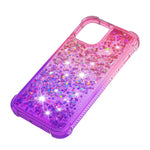 Stødsikker TPU-bagcover med glitterpulver og kviksandseffekt til iPhone 12 Pro Max 6.7 tommer