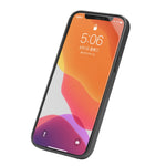 QIALINO Kalveskindslæderbelagt PC-cover til iPhone 12 mini 5,4 tommer, Ridsefast beskyttende telefoncover