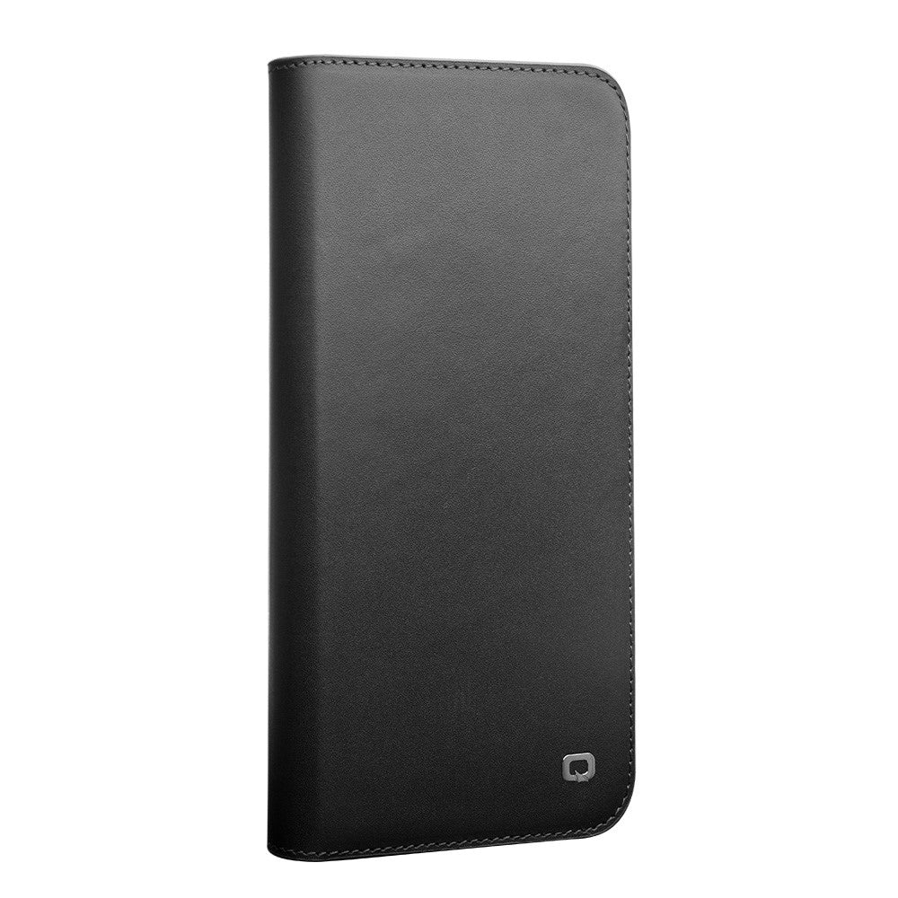 QIALINO For iPhone 12 Pro Max 6.7 inch Wallet Case Stand Genuine Cow Leather Flip Phone Cover
