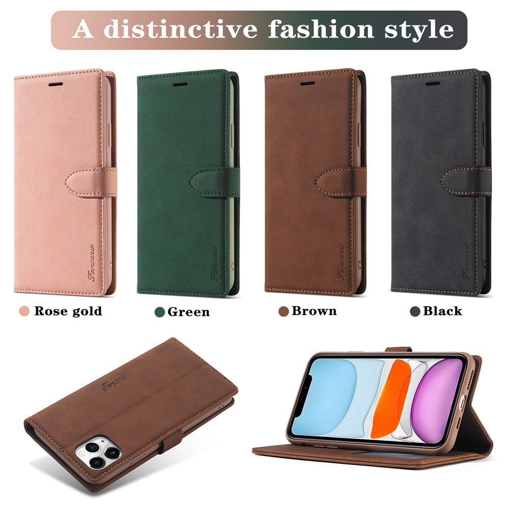 FORWENW F1 Series etui til iPhone 12/12 Pro – Læderpung og standcover