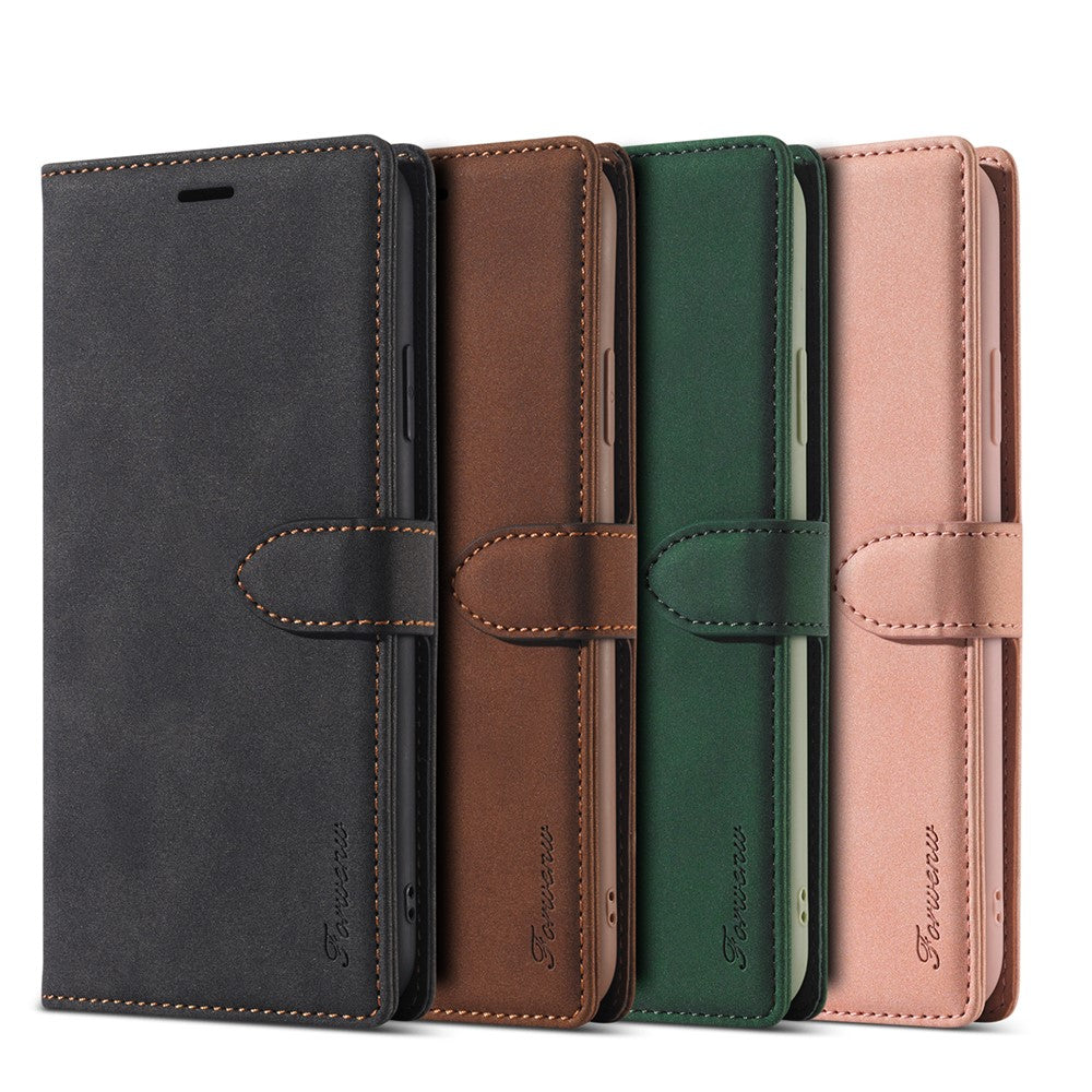 FORWENW F1 Series etui til iPhone 12/12 Pro – Læderpung og standcover
