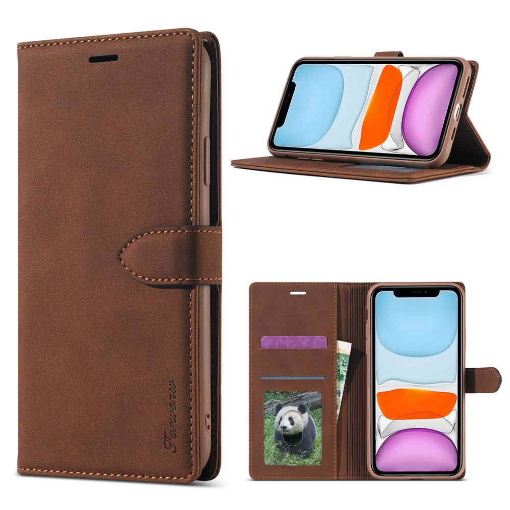 FORWENW F1 Series etui til iPhone 12/12 Pro – Læderpung og standcover