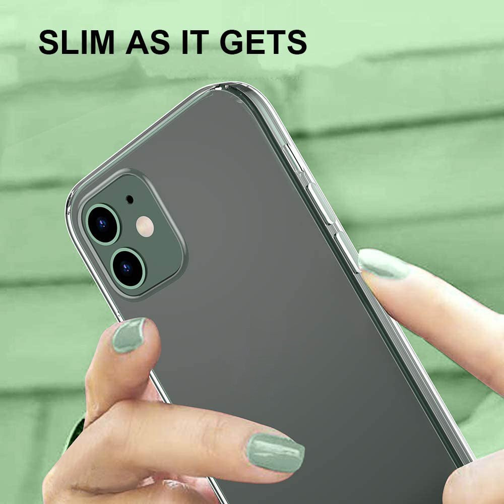 TPU Case for iPhone 12 mini Cover with Tempered Glass Screen Protector