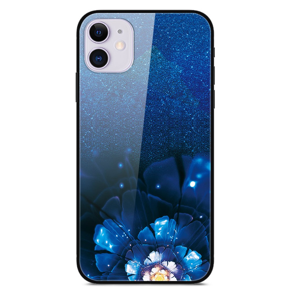 Telefoncover med mønstertryk i hærdet glas + TPU + PC til iPhone 12 Pro/12