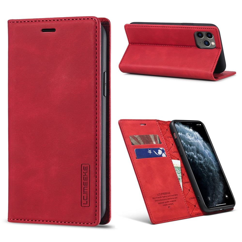 LC.IMEEKE Anti-drop Auto-absorbed Wallet Stand Leather Case for iPhone 11 Pro Max