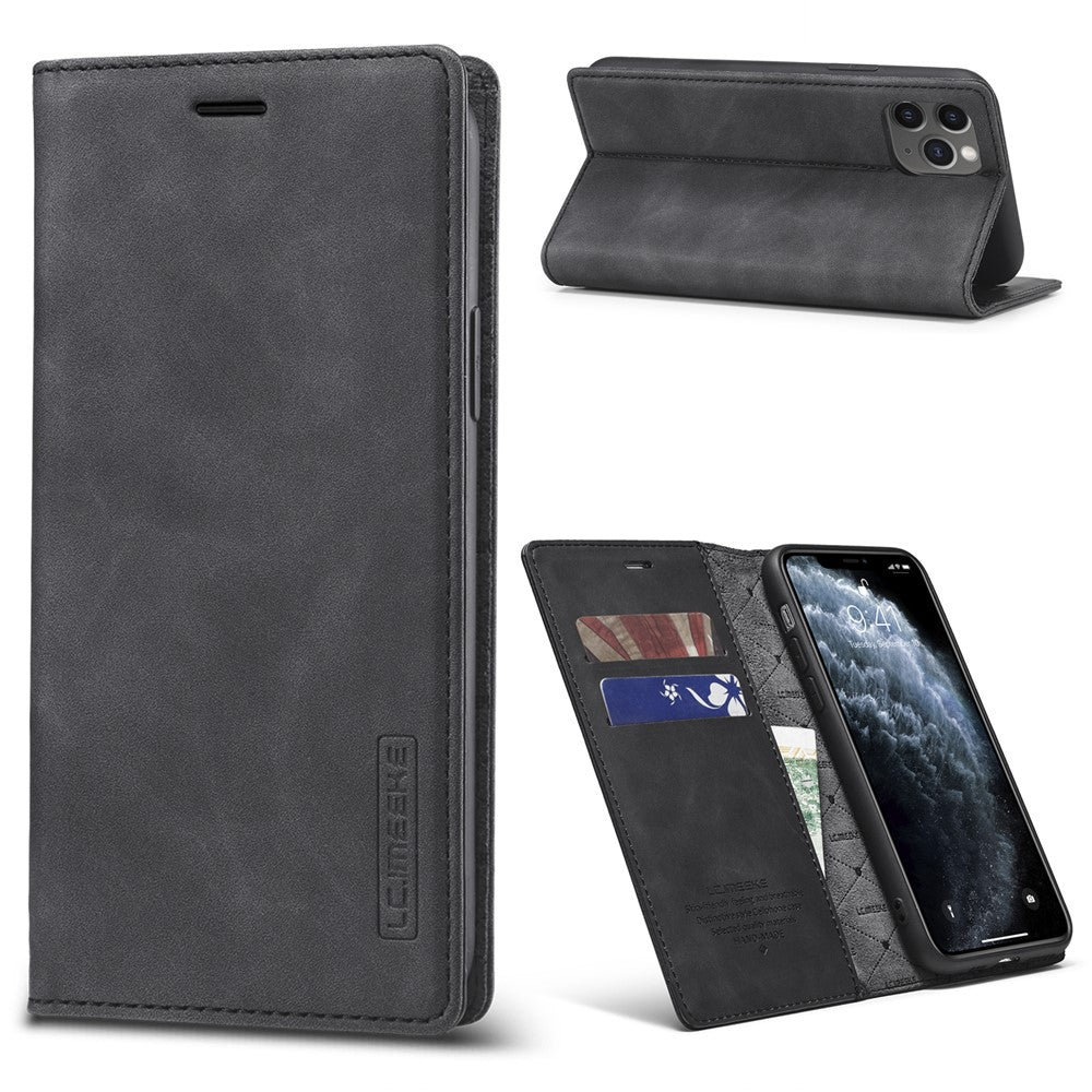 LC.IMEEKE Strong Magnetic Anti-drop Leather Phone Casing for iPhone 11 Pro