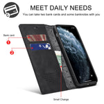 LC.IMEEKE Strong Magnetic Anti-drop Leather Phone Casing for iPhone 11 Pro