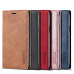 LC.IMEEKE Strong Magnetic Anti-drop Leather Phone Casing for iPhone 11 Pro