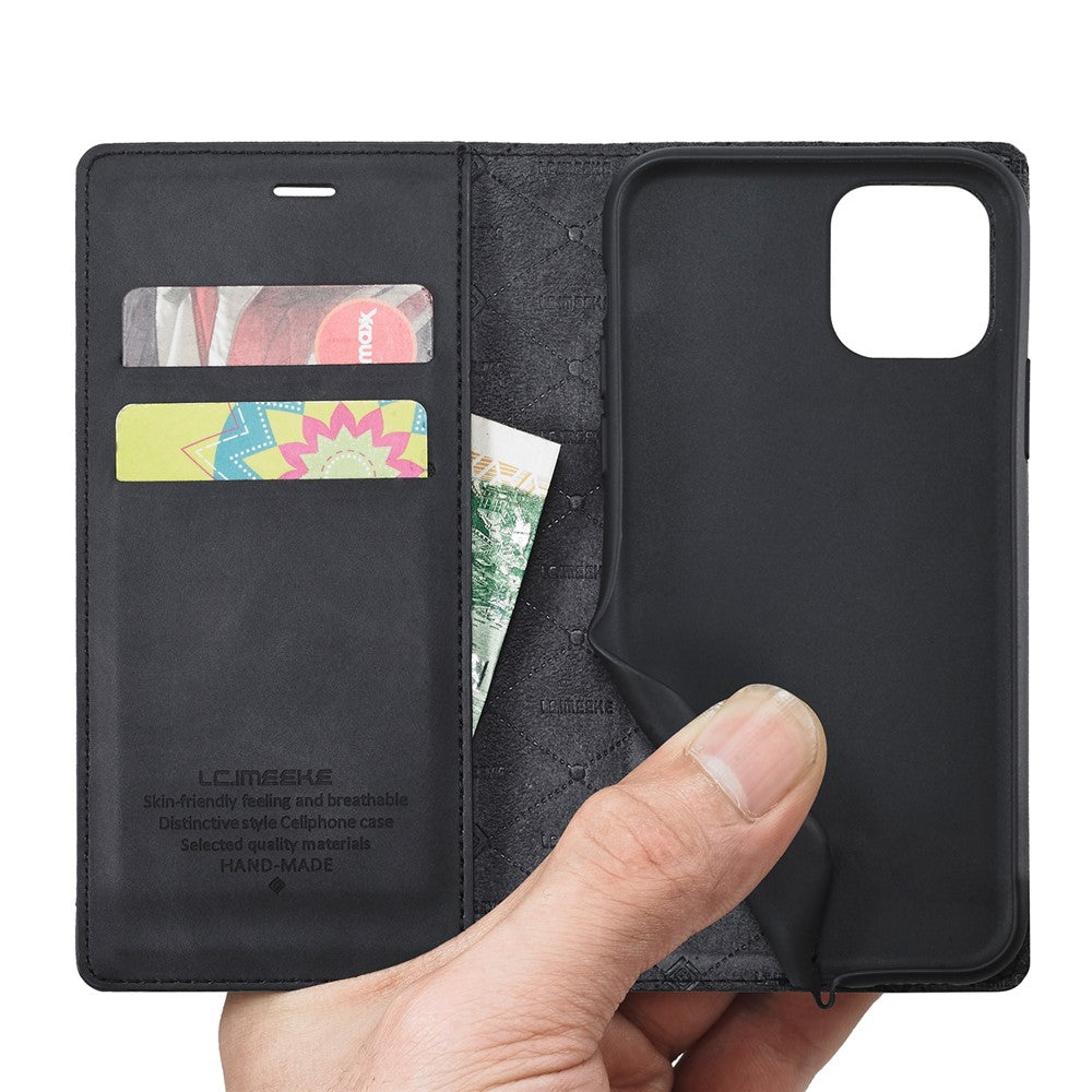 LC.IMEEKE Strong Magnetic Anti-drop Leather Phone Casing for iPhone 11 Pro