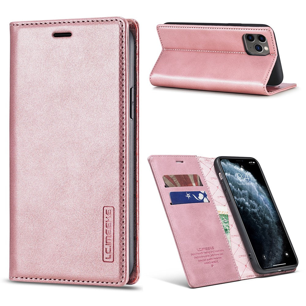 LC.IMEEKE Strong Magnetic Anti-drop Leather Phone Casing for iPhone 11 Pro