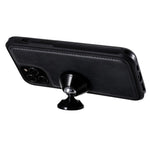 Til iPhone 12 / 12 Pro magnetisk lædercover mobilcover med aftagelig lynlåspung og rem