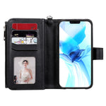 Til iPhone 12 / 12 Pro magnetisk lædercover mobilcover med aftagelig lynlåspung og rem