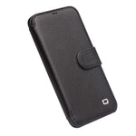 QIALINO Commercial Magnetic Clasp Top Cowhide Leather Case for iPhone 12 mini Cover