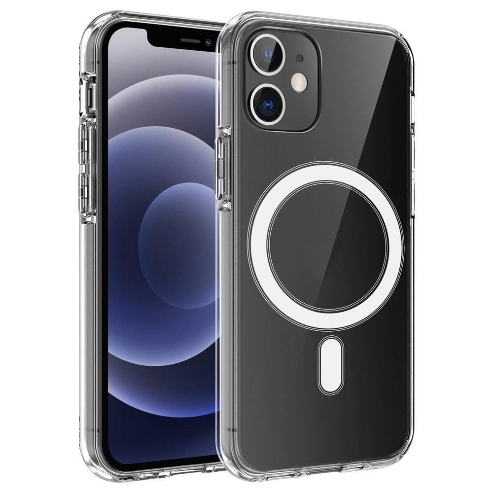 Genomskinligt TPU-skyddsfodral för mobil [Stöd för trådlös laddning] för iPhone 12 mini 5,4 tum