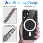 Stødresistent gennemsigtigt akryl + TPU-cover til iPhone 12 mini