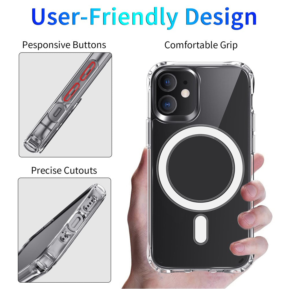 Stødresistent gennemsigtigt akryl + TPU-cover til iPhone 12 mini