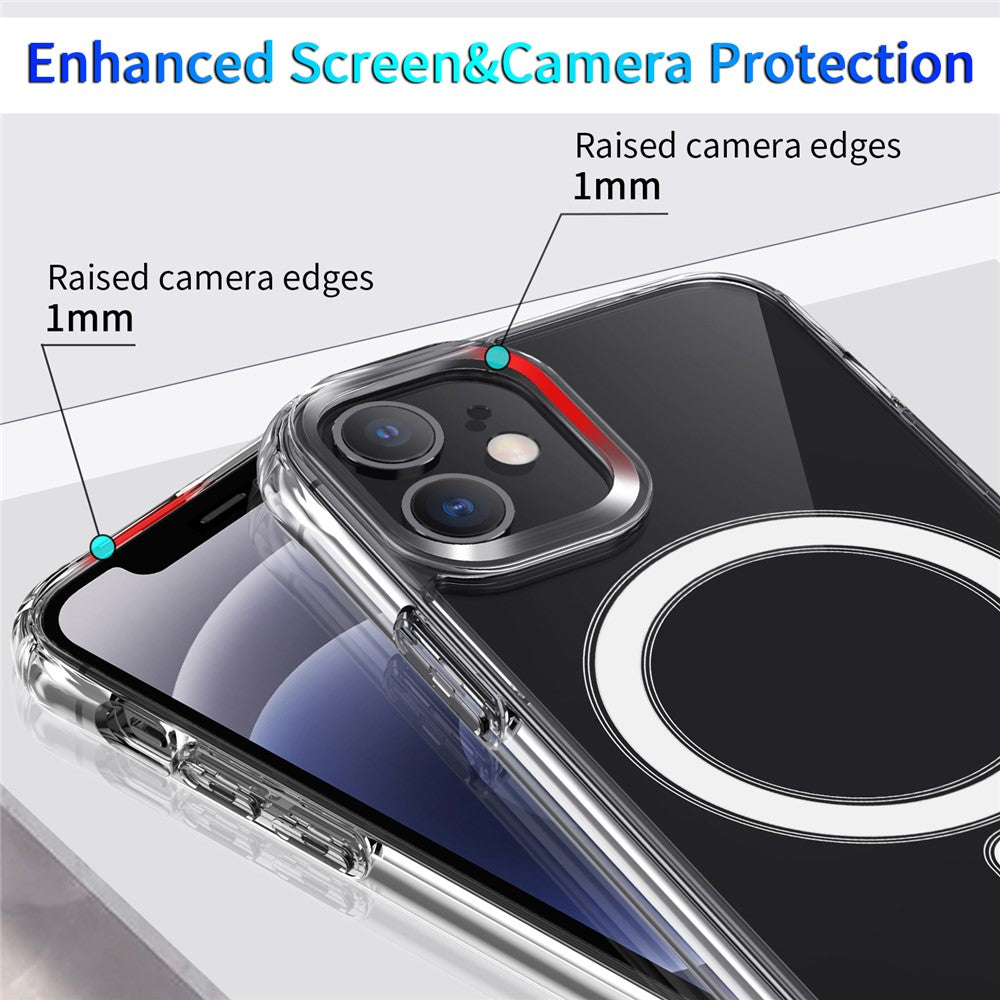 Stødresistent gennemsigtigt akryl + TPU-cover til iPhone 12 mini