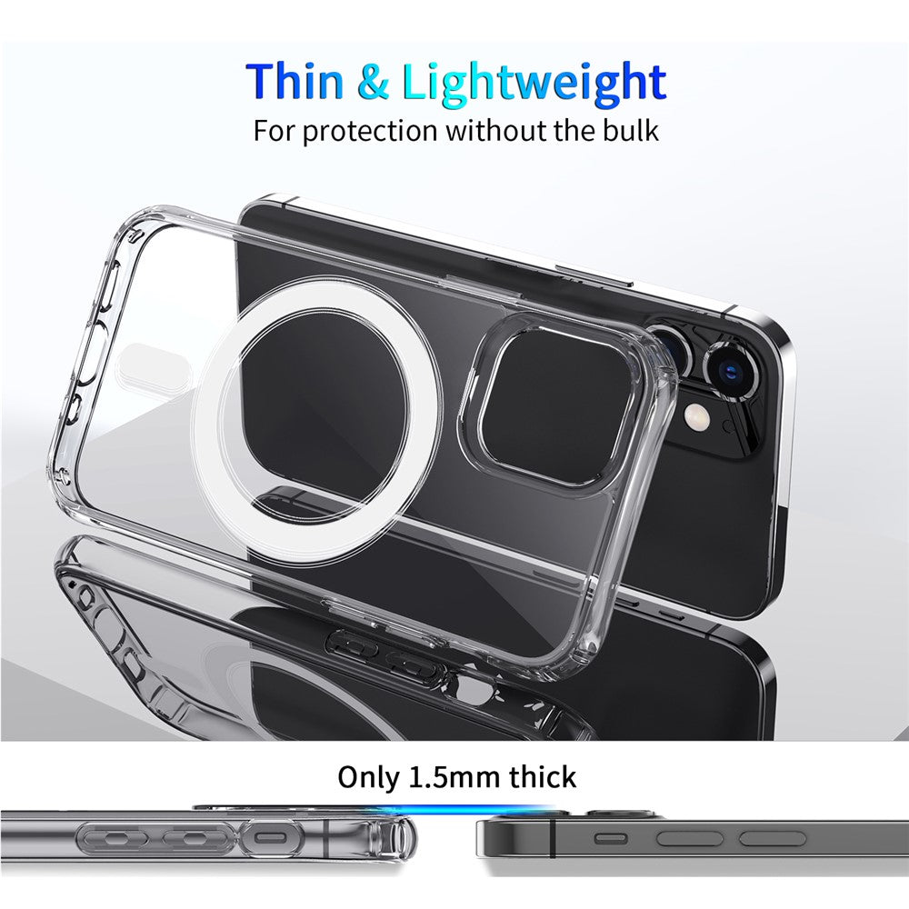 Stødresistent gennemsigtigt akryl + TPU-cover til iPhone 12 mini