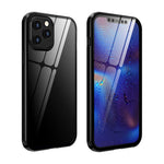 Til iPhone 12/12 Pro Cover Magnetisk Installation Metalkant + Dobbeltsidet Hærdet Glascover