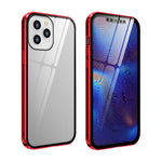 Til iPhone 12/12 Pro Cover Magnetisk Installation Metalkant + Dobbeltsidet Hærdet Glascover