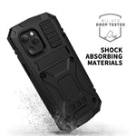 R-JUST Shockproof Dustproof Waterproof Protector Case for iPhone 12 Pro Max Kickstand Shell with Accurate Cut-outs
