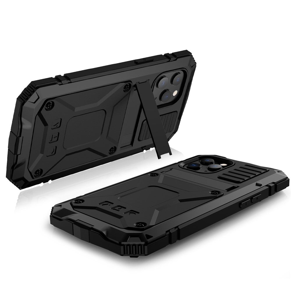 R-JUST Shockproof Dustproof Waterproof Protector Case for iPhone 12 Pro Max Kickstand Shell with Accurate Cut-outs