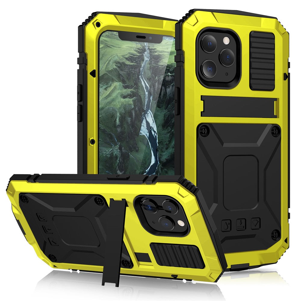R-JUST Shockproof Dustproof Waterproof Protector Case for iPhone 12 Pro Max Kickstand Shell with Accurate Cut-outs