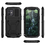 R-JUST Shockproof Dustproof Waterproof Protector Cover for iPhone 12 mini Kickstand Shell