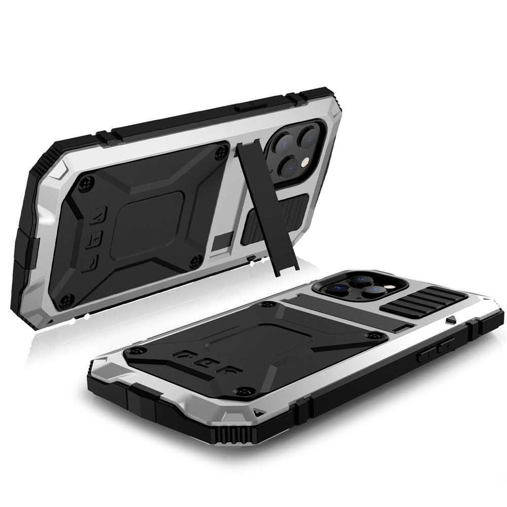 R-JUST Shockproof Dustproof Waterproof Protector Cover for iPhone 12 mini Kickstand Shell