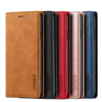 LC.IMEEKE Leather Wallet Stand Strong Magnetic Phone Protective Shell for iPhone XS Max
