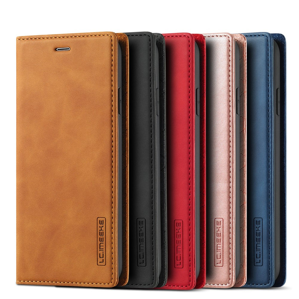 LC.IMEEKE Leather Wallet Stand Strong Magnetic Phone Protective Shell for iPhone XS Max