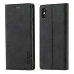 LC.IMEEKE Leather Wallet Stand Strong Magnetic Phone Protective Shell for iPhone XS Max