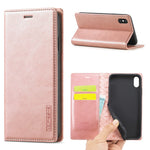 LC.IMEEKE Leather Wallet Stand Strong Magnetic Phone Protective Shell for iPhone XS Max