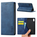 LC.IMEEKE Leather Wallet Stand Strong Magnetic Phone Protective Shell for iPhone XS Max