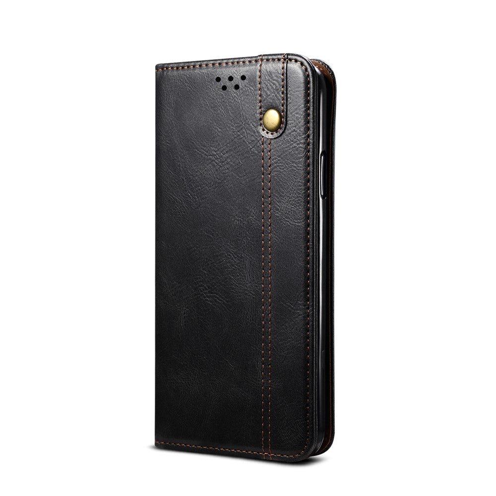 Waxy Crazy Horse Tekstur TPU + PU Læder Telefoncover til iPhone 12/12 Pro