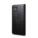 Waxy Crazy Horse Tekstur TPU + PU Læder Telefoncover til iPhone 12/12 Pro