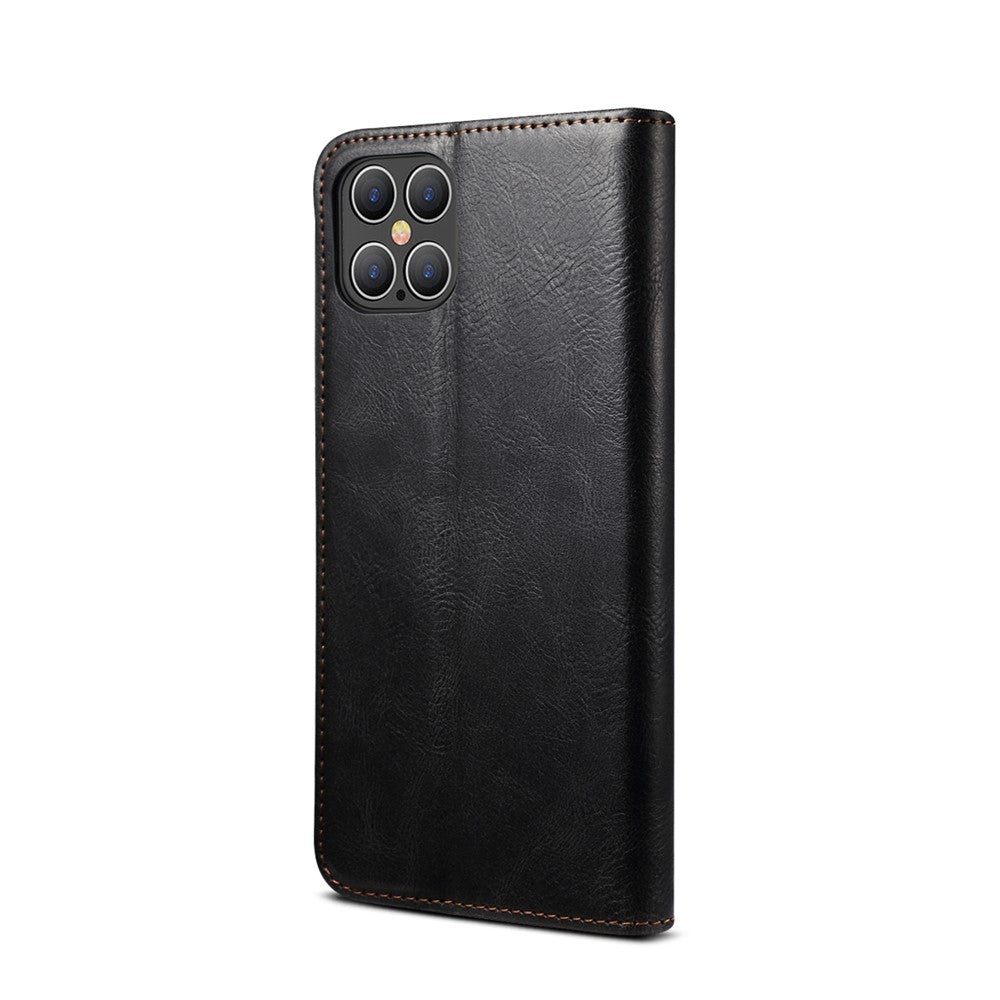 Waxy Crazy Horse Tekstur TPU + PU Læder Telefoncover til iPhone 12/12 Pro
