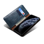 Leisure Style Waxy Crazy Horse Texture Phone Leather Cover Shell with Stand and Wallet for iPhone 12 mini