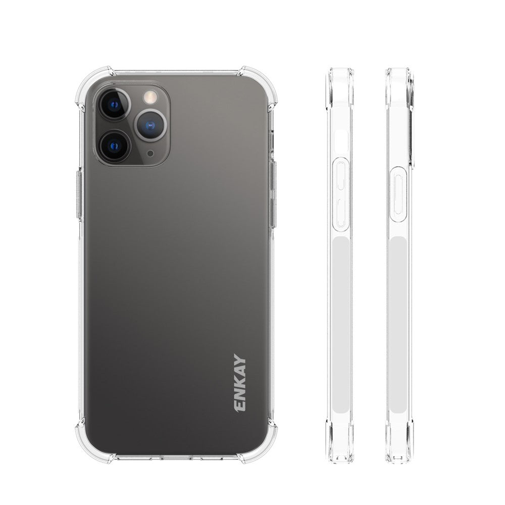 ENKAY Shockproof Clear TPU Case with [Full Glue] Full Covering Tempered Glass Protector for iPhone 12 Pro Max