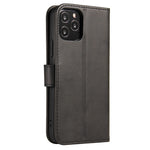 Klassisk stil magnetisk telefoncover i læder med lås til iPhone 12/12 Pro