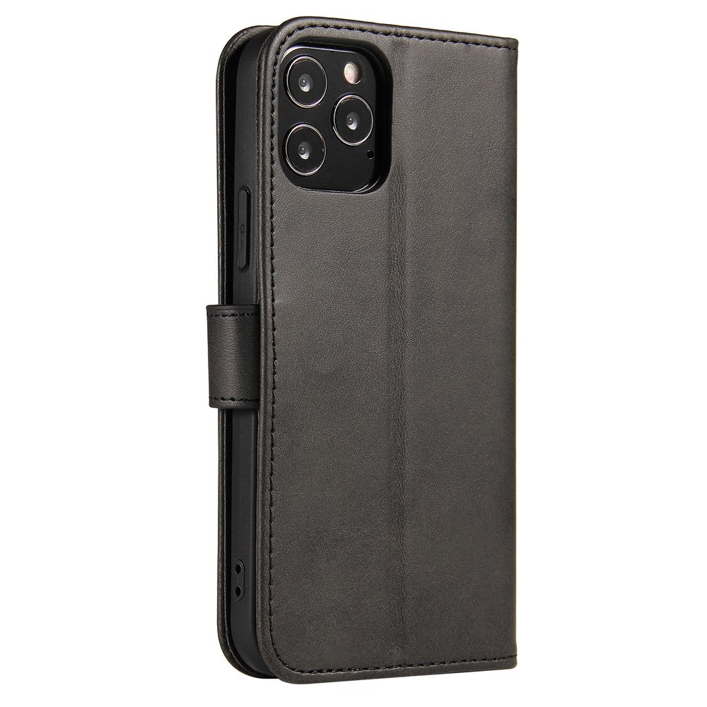 Klassisk stil magnetisk telefoncover i læder med lås til iPhone 12/12 Pro