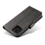 Klassisk stil magnetisk telefoncover i læder med lås til iPhone 12/12 Pro